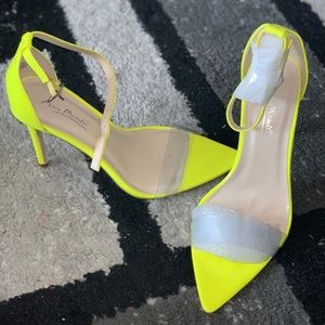 Neon Yellow Heels
